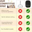 Upgraded Pet Hair Removal Gloves for Cats & Dogs, Five-Finger Electrostatic Reusable Magic Brush for Effortless Pet Hair Remover Tool on Carpet, Clothing, Laundry, Couch, Car Seat (Black)