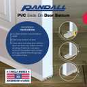 PVC Slide-On Door Bottom | Adjustable Plastic Weatherstrip Door Bottom with Drip Cap | 3 Feet (36-Inch) | for 1 3/4 Doors | White | Fits Gaps 3/8 to 7/8 | Made in The USA