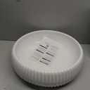 Bathroom Vessel Sink above Counter, Bowl Sinks for Bathroom, Countertop White Bathroom Sink 16.4" for Cabinet Lavatory Vanity Porcelain Ceramic, CBS131, 16.5" x 16.5"