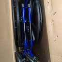 Drive Medical Blue Streak Lightweight Wheelchair - Portable Folding Mobility Aid - Swing-Away Footrests - Desk Arms - Durable Steel Frame - Easy Transport & Storage - 20-Inch Seat