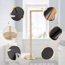 Toilet Paper Holder Stand, Bathroom Toilet Paper Stainless Steel Pedestal Tissue Roll Holder, Free Standing Toilet Paper HolderGold