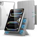 ESR for iPad Pro 11 Inch Case (M5/M4) 2025/2024, Removable Magnetic Cover, Vertical Stand, Fully Supports Pencil Pro and Pencil (USB-C), Rebound 360 Series, Grey