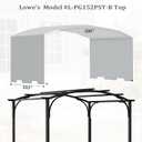 200" x 103" Replacement Canopy for Lowe's Allen + Roth 10x10 Freestanding Pergola, UV Resistant Outdoor Shade Cover for Freestanding Patio, Fits Model #L-PG152PST-B, Cover Only (Gray)