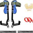 Tree Climbing Spike Set Safety Adjustable Belt Lanyard Rope Rescue Belt 2 Gears (Regular Foot Set)