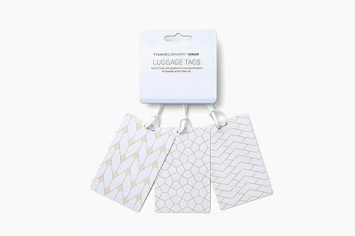 Conair Luggage Tag, Luggage Tags for Suitcases, Bag Tags for Luggage, Perfect for Vacations, Flights, and Cruises, 3 Pack in Multiple Patterns, 2PCS