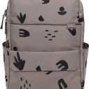 RED ROVR Roo Lightweight 1 LB Diaper Bag Backpack | 11 organizational pockets| Durable & Water-Resistant (Truffle Doodle)