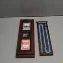 Wooden Cribbage Board Game Set with Cards and Metal Pegs, 3 Track Cribbage Board with Storage Drawer, Portable Travel Cribbage Set for Adults, Families, Seniors, Camping & Game Night