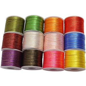 1/8" Assorted Satin Ribbon with Gold Edge Solid-1000 Yards-3mm Continuous Thin Ribbon Boutique Gift Wrapping Package Ribbon-DIY Crafts-Balloons-Florists-Showers Deco Ribbon(12 Colors)