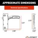 Lippert Screen Door Replacement Latch Kit for 5th Wheel RVs, Travel Trailers and Motorhomes (Mounting Hardware Not Included) - 201471