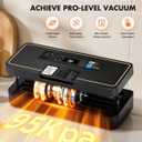 Vacuum Sealer for Food, 95kPa Food Saver Machine, 135W Fast-Sealing with Easy Tear Cutter, Built-in Bag Storage, 9-in-1 Compact with 10 ft Bag Roll