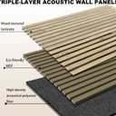 4 Pack Wood Panels For Wall,47.2"x23.6" Acoustic Slat Panels,Light Oak, 4PC