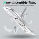 Magnetic Ultra Thin Frosted Designed for iPhone 16 Pro Max Phone Case 6.9 inch(2024) Slim Minimalist Lightweight Matte Hard PC Compatible with Magsafe Cover Protective Bumper Case-Silvery