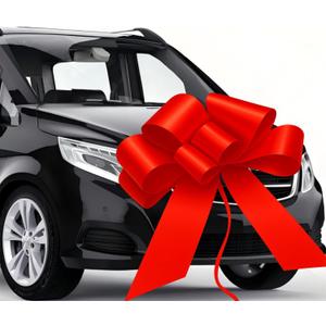 Big Car Bow, 30 Inch Giant Bow for Car, Giant Car Bow, Large Giant Bow for Present, Large Gift Wrapping Bow for Birthday, Surprise Party, Christmas, Wedding Reception, Festival (Red)