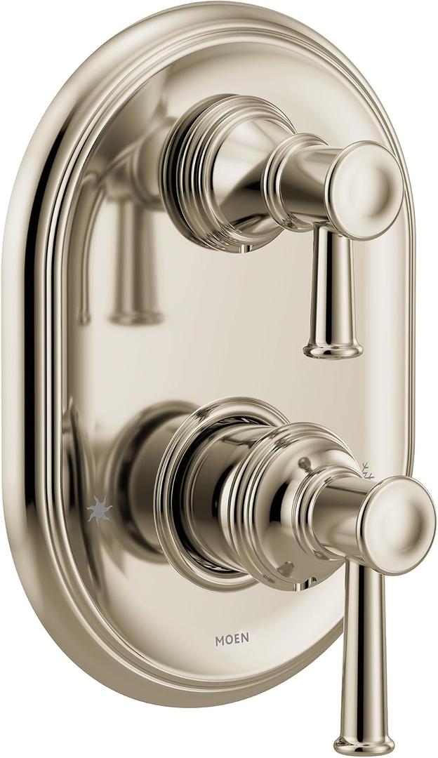 Moen UT3322NL Belfield M-CORE 3-Series 2-Handle Shower Trim with Integrated Transfer Valve, Valve Required, Polished Nickel