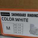 Snowboard Bindings Lightweight Snow Shoes Bindings Rear Entry Bindings for Men and Women Easy to Put on and Take Off (Medium, White)