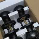 CML Hardware Privacy Door Knob, Matte Black Keyless Door Lock in Solid Stainless Steel for Bedroom or Bathroom, Standard Round Ball Handle (1 Pack)