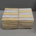 50pcs White Paper Hand Fan Bamboo Folding,Handheld Paper Folded for Wedding Party and Home Decoration