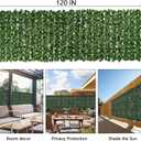 Privacy Fence Screen Artificial Ivy Grass Wall Screen 120x40 in Balcony Fence Privacy Screen Faux Vines Green Backdrop Fake Ivy Wall Panels Hedge Fence for Patio,Garden, Backyard Indoor Outdoor deocr