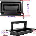 Bitray Recessed Pull Handles Hatches Pull Handle Black Toolbox Recessed Flush Pull Handle for Deck Hatch -2Pcs