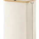 Lifewit 100L Laundry Basket with Lid, Clothes Hampers for Laundry with Bamboo Handles, Large Foldable Laundry Hamper for Bedroom, Bathroom, Dorm, Laundry Room, White