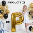 42 Inch Prom Balloons, Gold Letter Foil Balloons Banner, with Black Gold Latex Balloons Class of 2026 Prom Night Party Props, for High School College 2026 Graduation Congrats Decorations Supplies