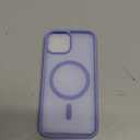 Magnetic for iPhone 15 Case & iPhone 14 Case, [Compatible with MagSafe] [Military Grade Drop Protection] Translucent Matte Shockproof Anti-Scratch Phone Cover, Blue Purple