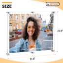Large 20x30 Floating Acrylic Wall Frame 1 Pack, Clear Frameless Picture Frame with Standoff Mounts, Transparent Lucite Photo Display for Home, Office, Posters, or Art Prints