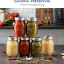 Paksh Novelty Mason Jars with Lids & Sealer - 5 Pack 16 Oz Regular Mouth Glass Canning Jars - Food Storage Container - Airtight Container for Pickling, Candles, Overnight Oats, Fruit Preserves