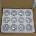 Clear Glass Taper Candle Holders Set of 12, Small Tapered Candlestick Holders in Bulk, Modern Short Candle Sticks for Dining Table Centerpiece Wedding Christmas Party & Holiday Decorations