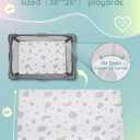 Lilian&Gema Pack and Play Mattress 38"x26"x1.5", Portable Mattress for Playpen, Pack N Play Mattress Topper, Soft Breathable and Waterproof Washable Cover for Baby Toddler