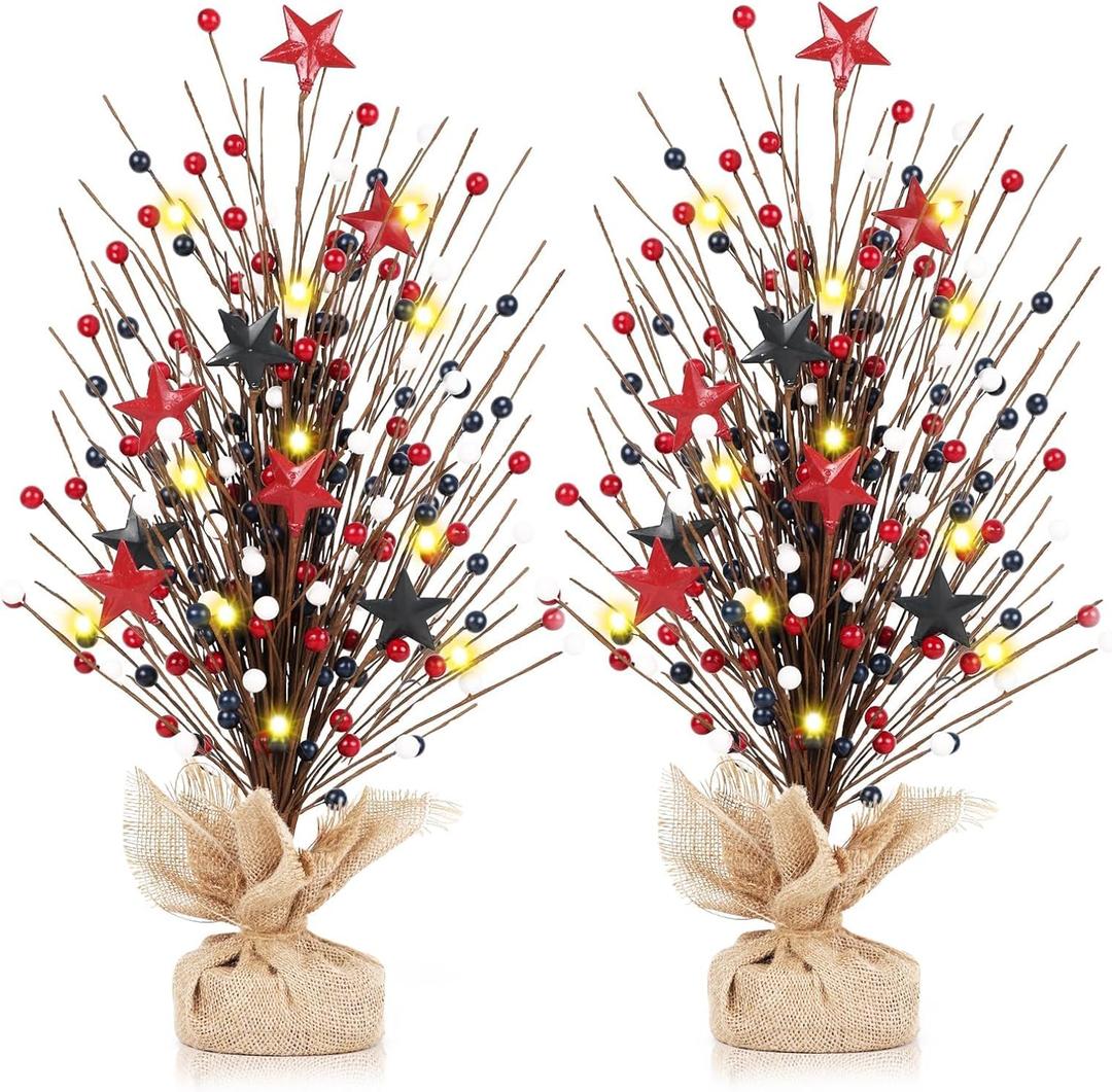 Fall Table Decoration Autumn Maple Leaves Tabletop Ornament Centerpiece for Farmhouse Kitchen Home Celebration Party Decor (2, 4th of July)