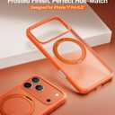 TORRAS Upgrade 360 Magnetic Stand for iPhone 17 PRO Case with Camera Control Button, Fit for MagSafe, Mil-Grade Protection, Slim Soft Edge Translucent Back for iPhone 17Pro 6.3 inch, Orange