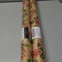 2 x LaRibbons Kraft Christmas Wrapping Paper Mini Roll, Holly Leaves and Red Berries Pattern, for Classic Christmas, Winter Holiday Gift Wrapping, 17" x 33' (46.7 sq. ft)