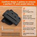 Haidms 3 Pack Self Closing Door Hinges 4 Inch Black Spring Hinge with 5/8" Radius Corner Adjustable Tension for Residential & Heavy-Duty Door Hardware