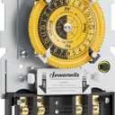 DEWENWILS T104M Mechanical Timer Switch, Mechanism Only, 120VAC SPST, 2HP 40A, Pool Pump Timer Replacement, Heavy Duty, Manual Override, 2-Set On Off Clips