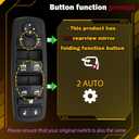 Master Power Window Switch for 2009 2010 2011 2012 Ram 1500,Ram 2500,Ram 3500.3 PINS + 10 PINS,OE# 4602863AD,4602863AC,4602863AB Driver Side Control switches(Green Light)