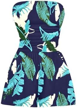 AUXDIO Women Summer Casual Strapless Romper Sleeveless Off Shoulder Short Jumpsuits 2025 Beach Vacation Clothes XXL AUXDIO Women Summer Casual Strapless Romper Sleeveless Off Shoulder Short Jumpsuits 2025 Beach Vacation Clothes XXL
