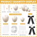 Pearl White Sand Balloon Garland Arch Kit 153 Pcs Garland Balloon Bow Pearl Sticker Party Decor for Wedding Bridal Engagement Coquette Birthday Party Decorations