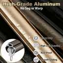 Curtain Track Wall Mounted, Curtain Rail Track System Roman Rod for Curtain, Aluminum Heavy-Duty Silent Curtains Rails Sliding Curtain Tracks for Room Divider Living Room Bedroom (Gold, 6FT)
