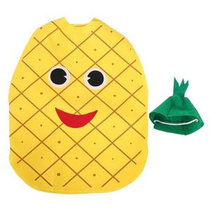 NUOBESTY 1 Set Kids Fruit Pineapple Design Dress Costume Suit Funny Pineapple Outfit for Children Day Halloween Cosplay Performace Props