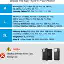 ACCKUO Phone Holster for Belt with Metal Clip and Magnetic Closure Compatible with iPhone 17 Air, 16/15/14/13/12 Pro Max, Galaxy S26/S25/S24/S23/S22 Plus & FE for Everyday Protection, L-Black
