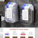 2 x Bathroom Wipes Holder, 2PCS Wall-Mounted Wipe Storage Box, Acrylic Wipes Container with Adhesive Mount for Toilet and Bathroom