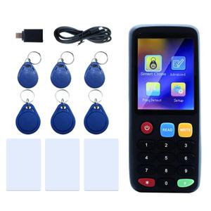 X7 RFID Reader Writer (RFID Copier Multi-Frequency Smart Card Reader ID IC Elevator Card RFID Writer for Access Control System with 125khz T5577 Key Fobs/Cards and 13.56mhz IC Key Tags)