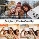 YWXTW for iPhone 17 Pro Camera Lens Protector, [Upgraded Glitter Design] Full Bling Sparkly Diamond Tempered Glass Screen Protector Metal Camera Cover Accessories (Glitter Silver, iPhone 17 Pro)