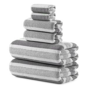 REDKISS Ultra Soft Bath Towel Sets 6-Piece 35"x70" | 100% Microfiber, Highly Absorbent & Quick Dry | Gray Towels for Bathroom, Spa, Gym | 2 Bath, 2 Hand, 2 Washcloths