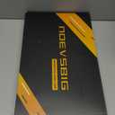 Magnifying Glass with Light Square Magnifier Desk Lamp 10X Close Up Work for Desktop Bench Crafting, Reading, Sewing, Ultra Long Swing Arm 3-Section, 5 Color Modes Design Rectangle Head Controller (Black)