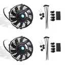 MOSTPLUS Black Universal Electric Radiator Slim Fan Push/Pull 12V + Mounting Kit(7 Inch) Set of 1