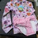 UMELOK Toddler and Little Girls Rash Guard Sets with Bikini Bottoms Swimwear (2T, Blue, Tie Dye)