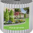 Metal Garden Edging Border, Corrugated Steel Landscaping, DIY for Lawn (Silver, 12 Inch x 20FT)