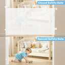 Baby Proof Me Retractable Baby Gates for Stairs & Doorways - 71 Wide Mesh Safety Gate for Toddlers, Dog & Pets - Use for Indoor/Outdoor, Hallways, Deck, Porch - Easy Installation, Secure Closure